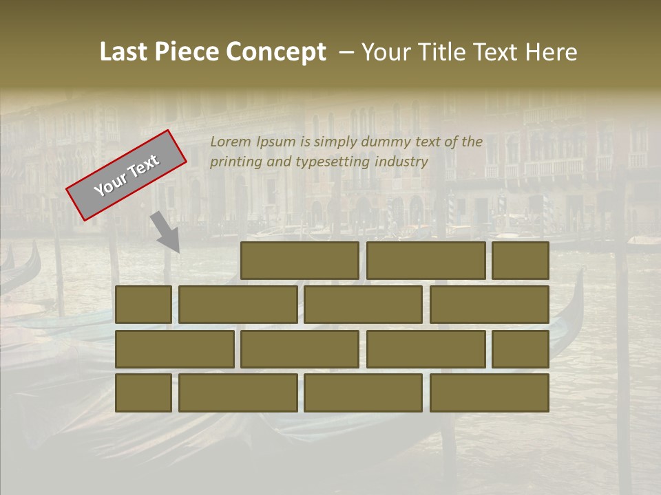 Grunge Gondola Beautiful PowerPoint Template