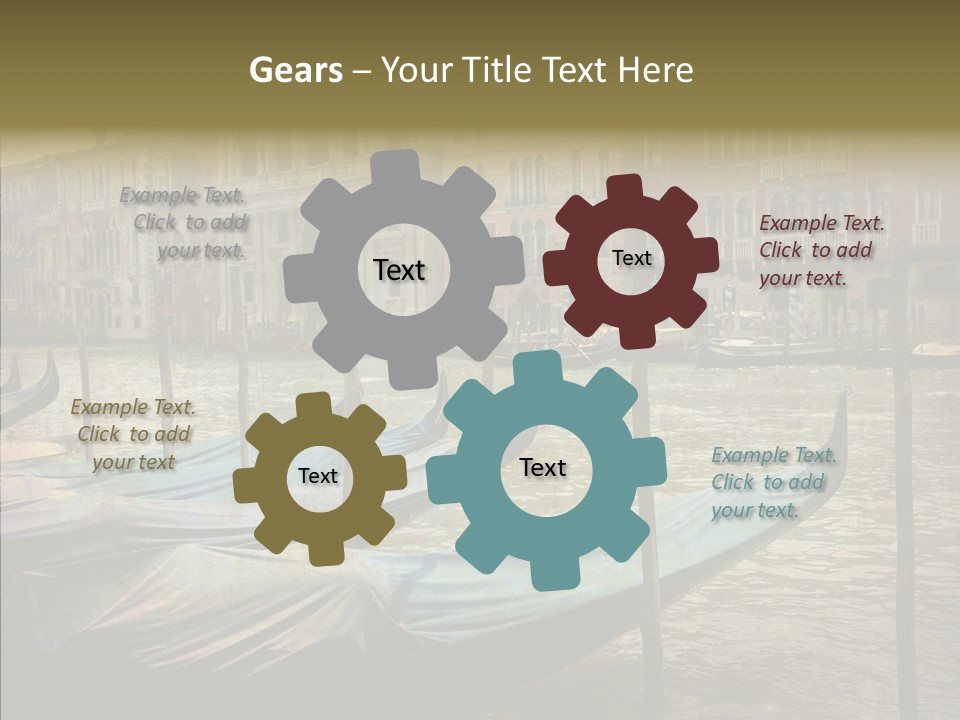Grunge Gondola Beautiful PowerPoint Template