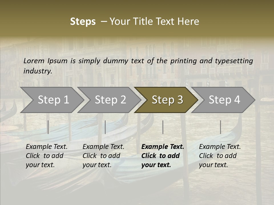 Grunge Gondola Beautiful PowerPoint Template