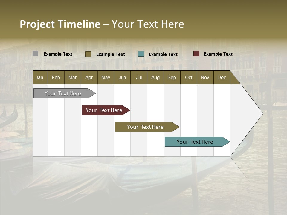 Grunge Gondola Beautiful PowerPoint Template