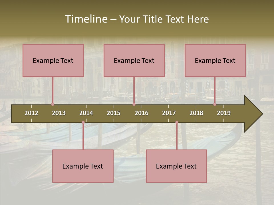 Grunge Gondola Beautiful PowerPoint Template