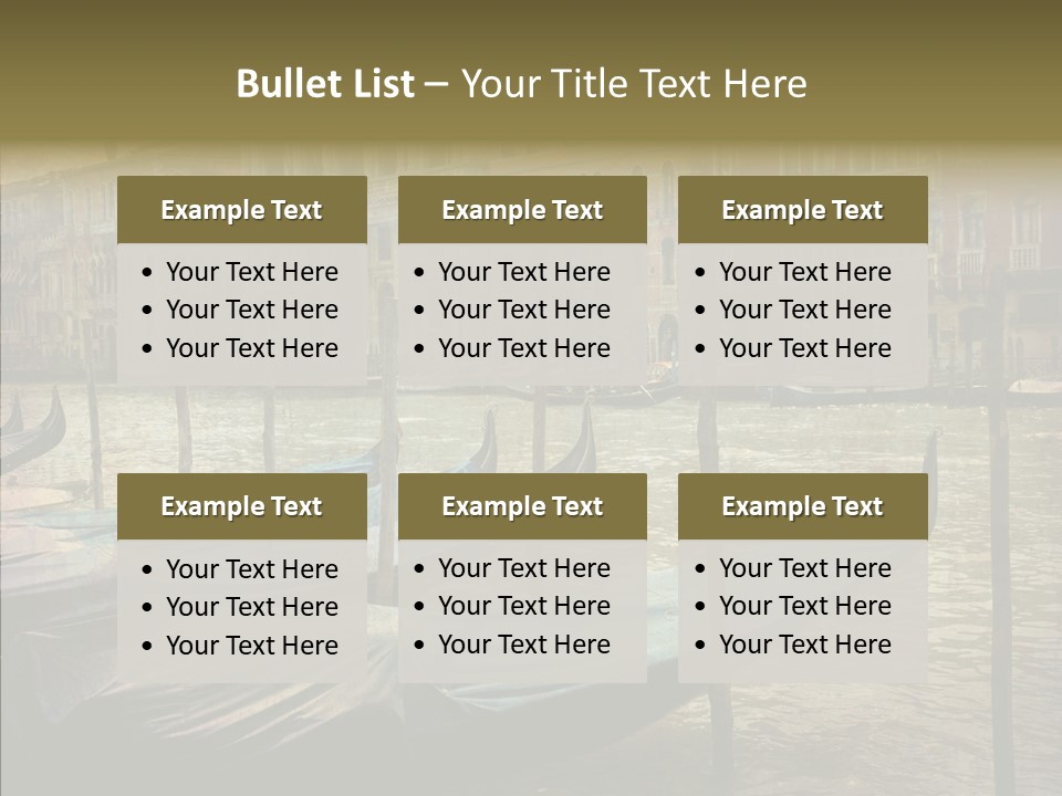 Grunge Gondola Beautiful PowerPoint Template