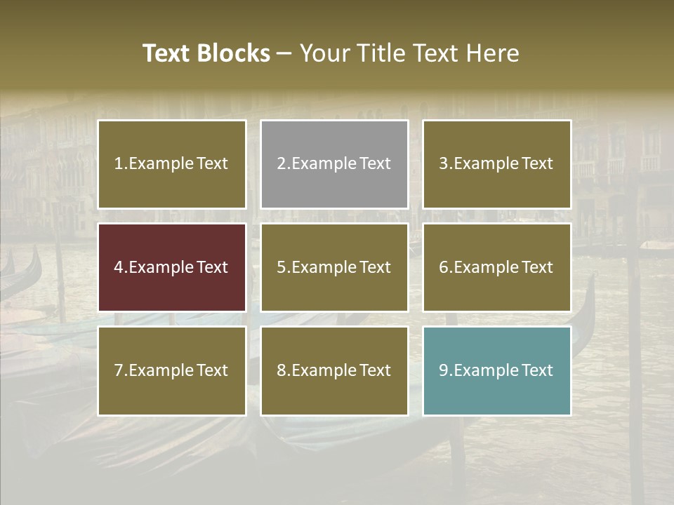 Grunge Gondola Beautiful PowerPoint Template