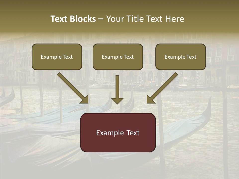 Grunge Gondola Beautiful PowerPoint Template