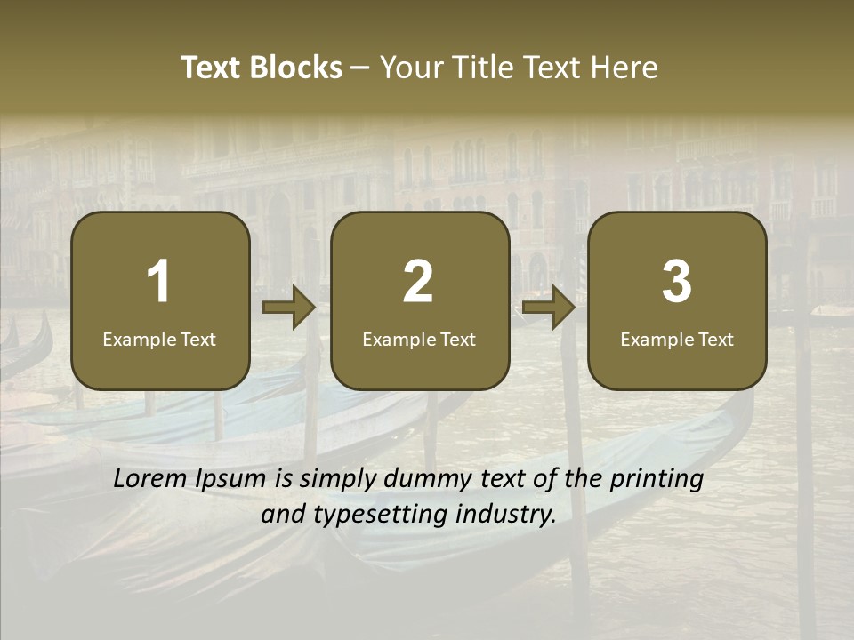 Grunge Gondola Beautiful PowerPoint Template