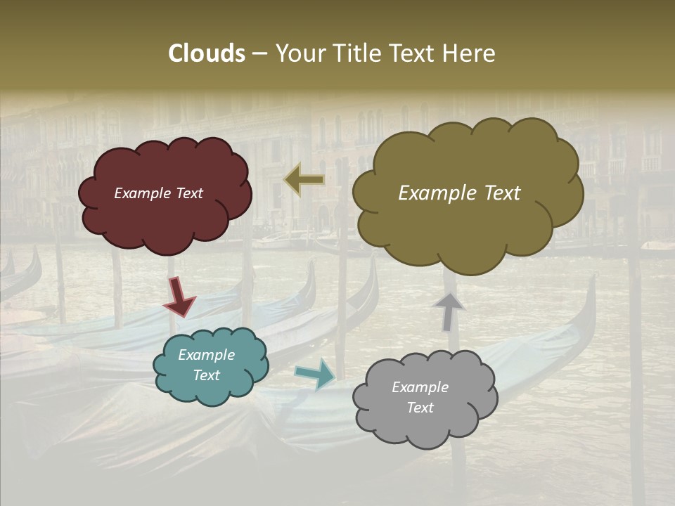 Grunge Gondola Beautiful PowerPoint Template