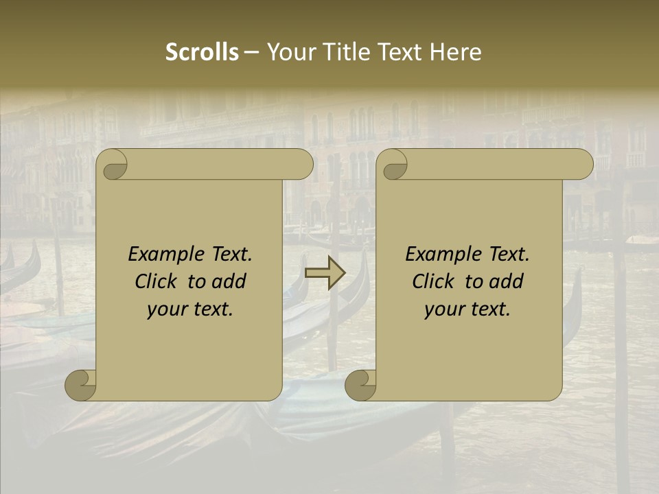 Grunge Gondola Beautiful PowerPoint Template