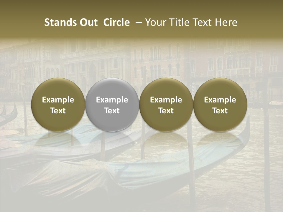 Grunge Gondola Beautiful PowerPoint Template