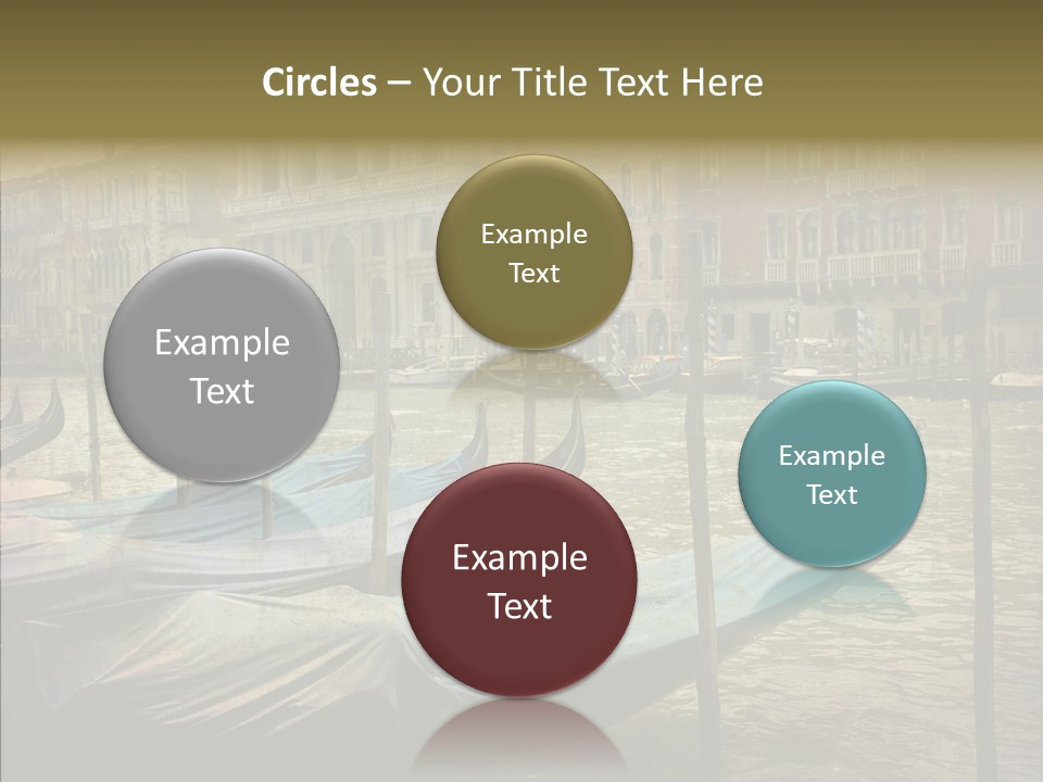 Grunge Gondola Beautiful PowerPoint Template