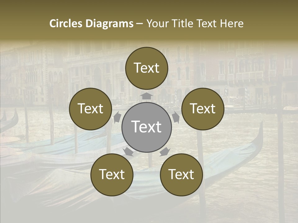 Grunge Gondola Beautiful PowerPoint Template