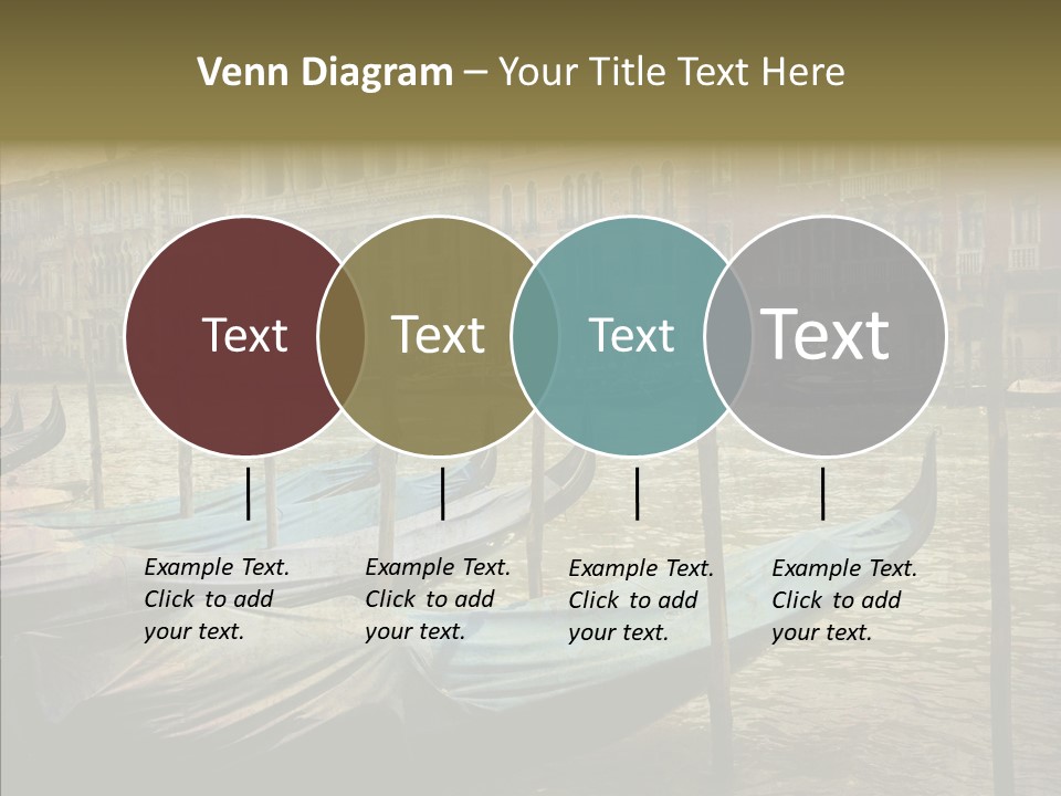 Grunge Gondola Beautiful PowerPoint Template