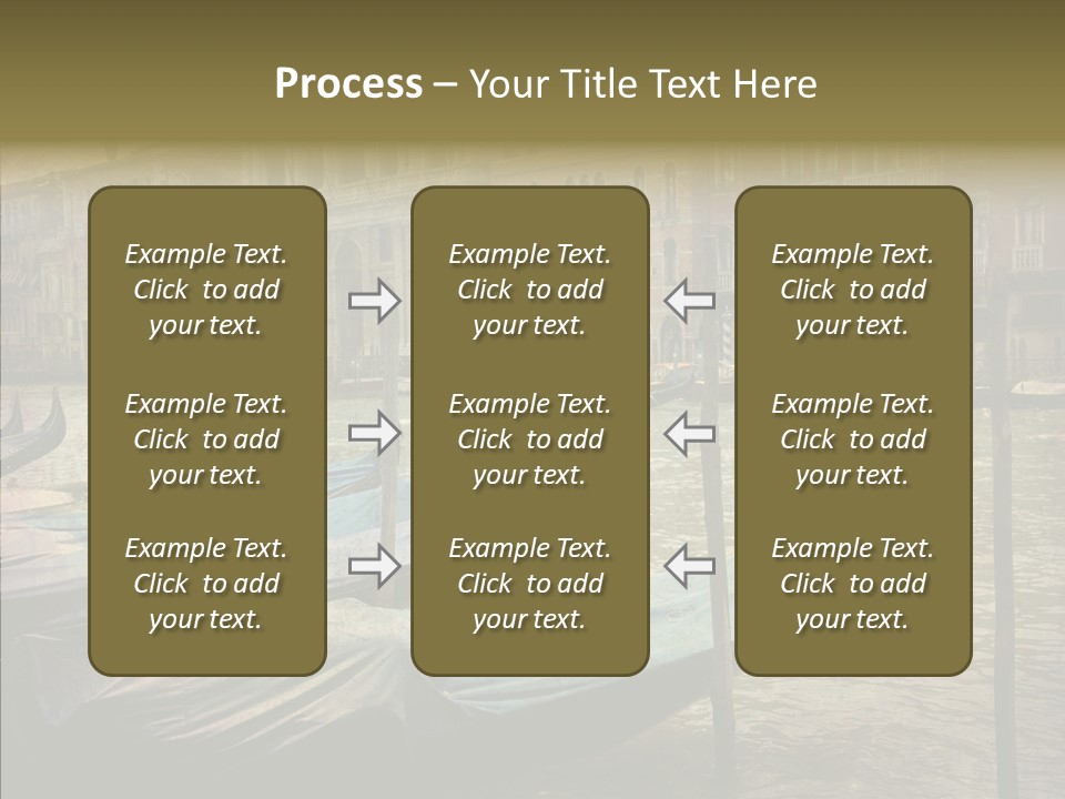 Grunge Gondola Beautiful PowerPoint Template
