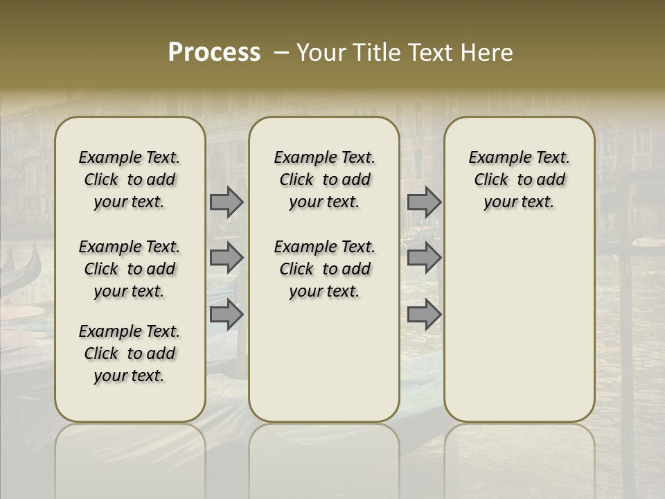 Grunge Gondola Beautiful PowerPoint Template