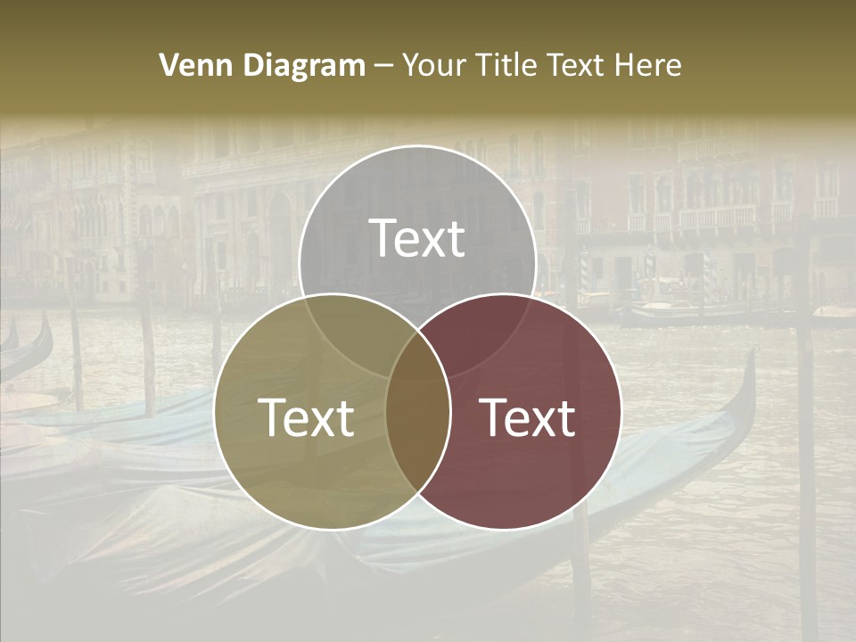 Grunge Gondola Beautiful PowerPoint Template