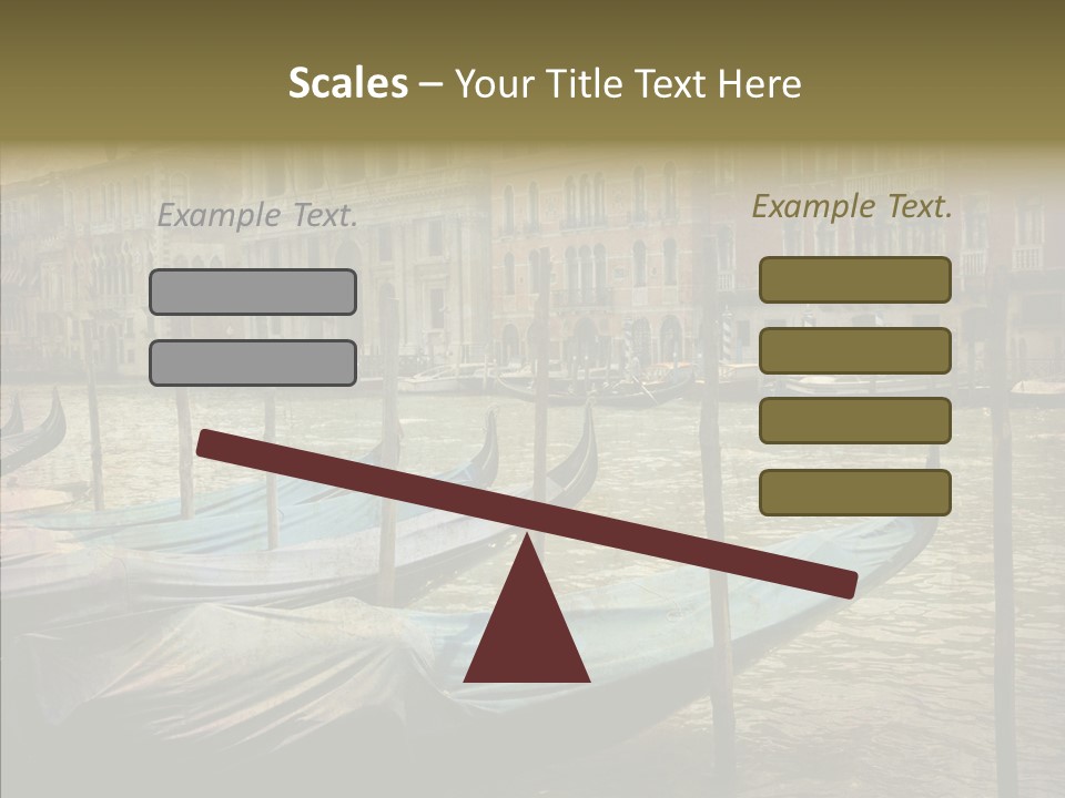Grunge Gondola Beautiful PowerPoint Template