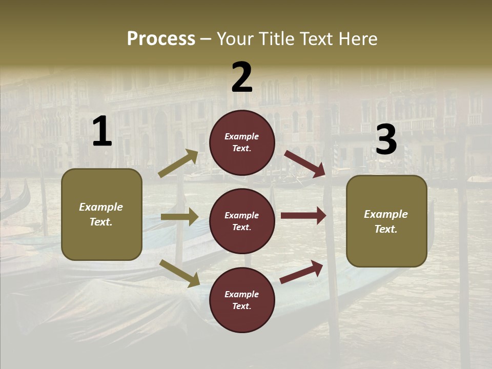 Grunge Gondola Beautiful PowerPoint Template