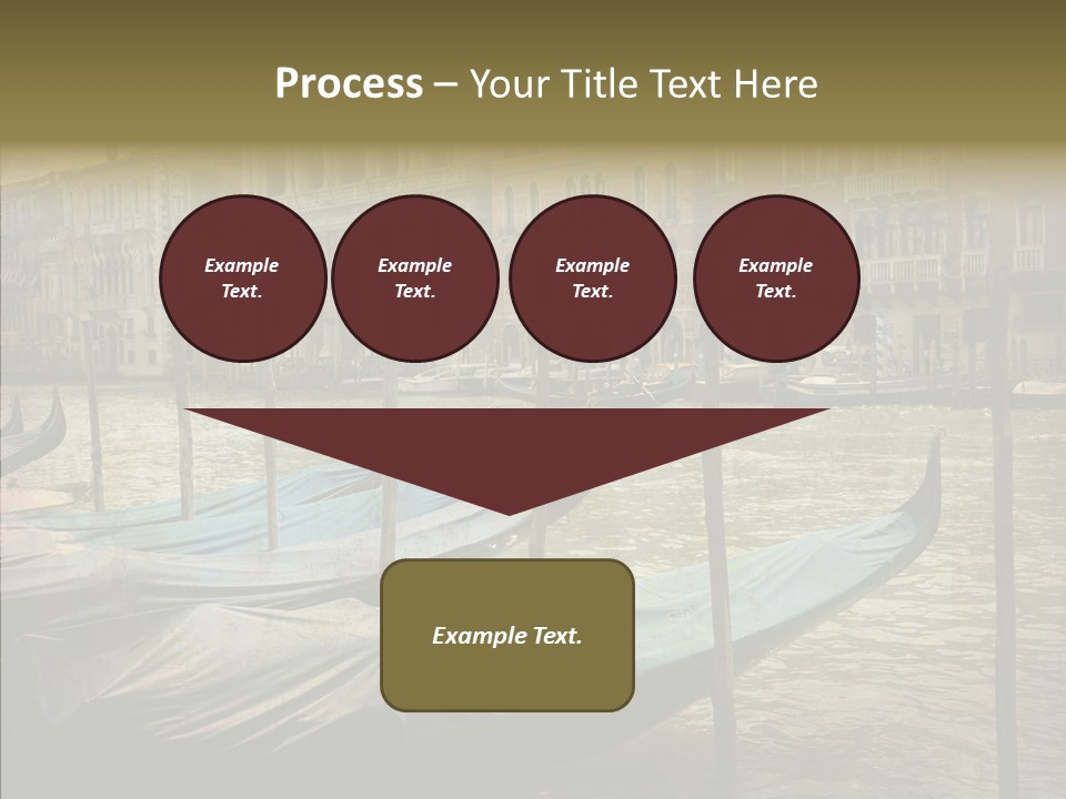 Grunge Gondola Beautiful PowerPoint Template