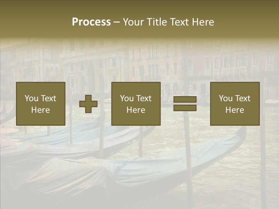 Grunge Gondola Beautiful PowerPoint Template