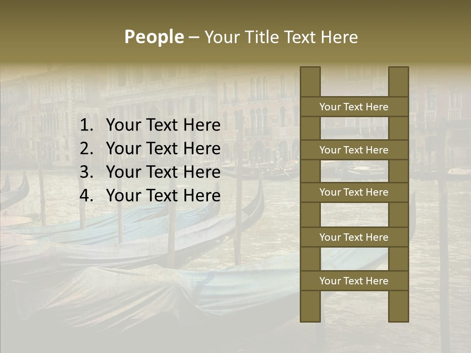 Grunge Gondola Beautiful PowerPoint Template