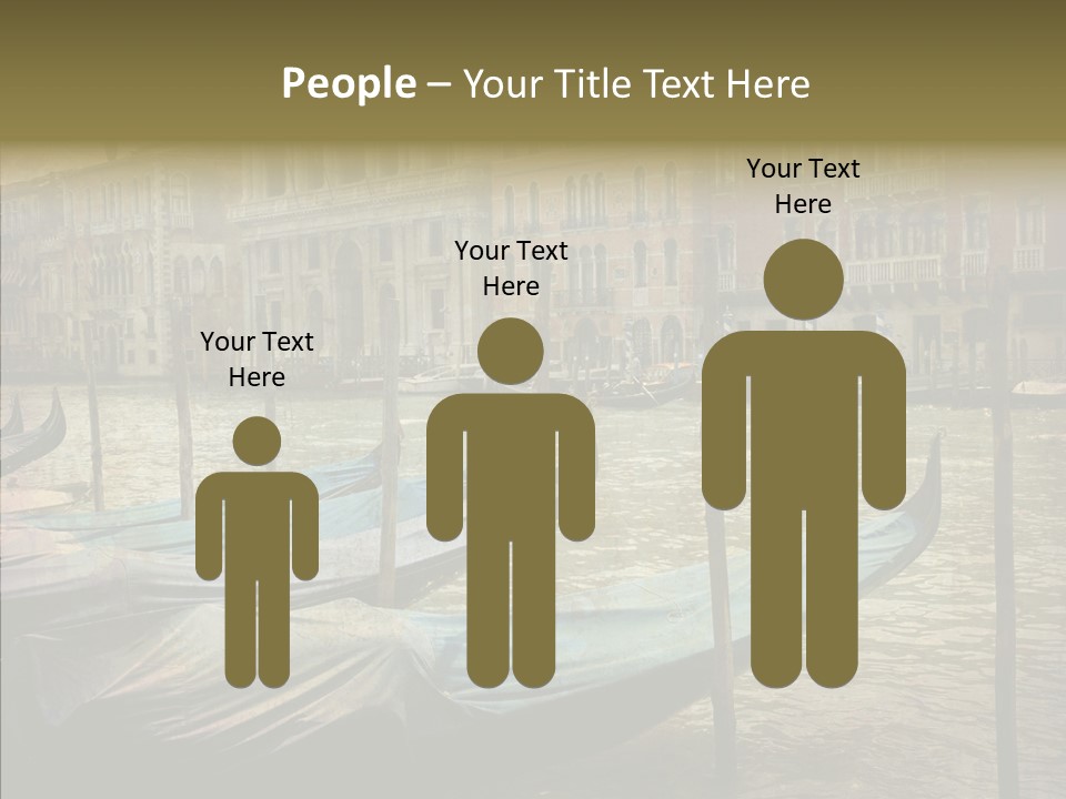 Grunge Gondola Beautiful PowerPoint Template