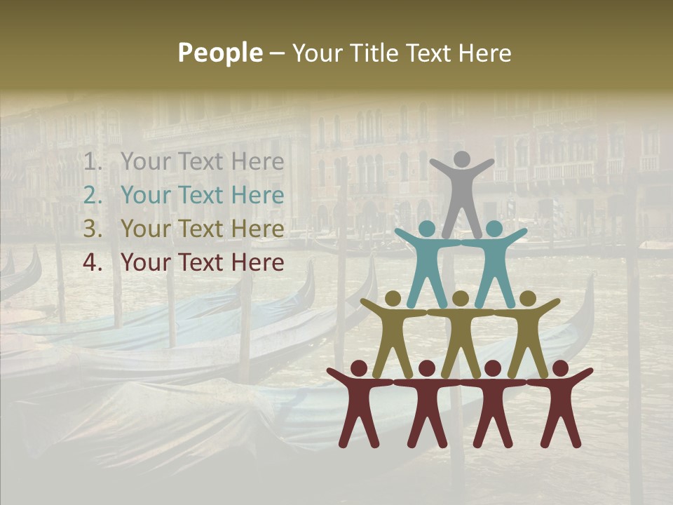 Grunge Gondola Beautiful PowerPoint Template