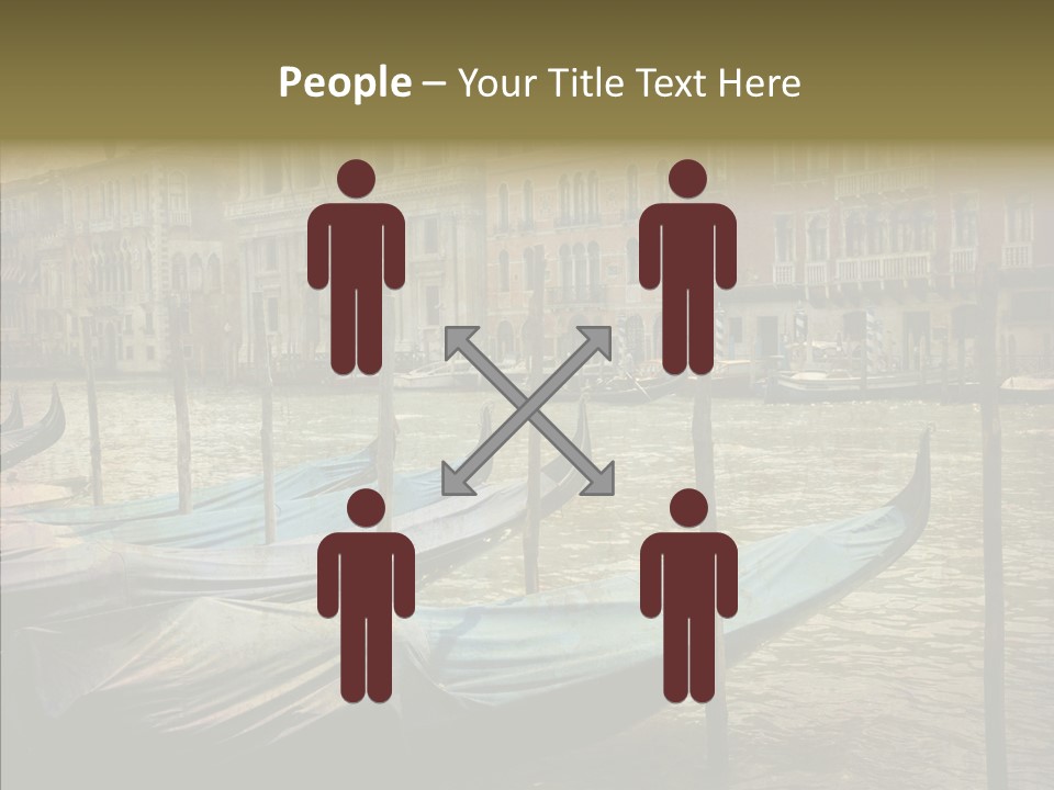 Grunge Gondola Beautiful PowerPoint Template