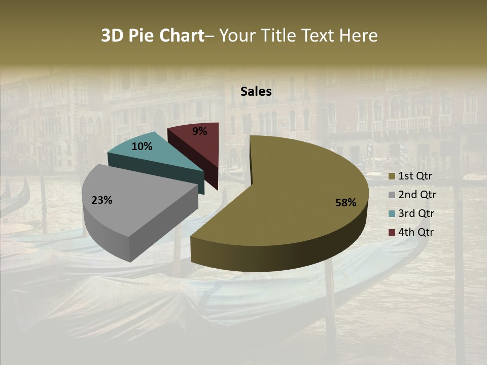 Grunge Gondola Beautiful PowerPoint Template
