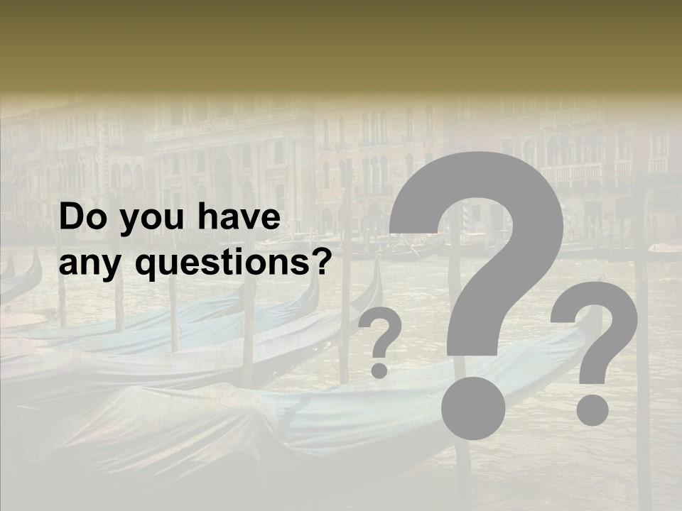 Grunge Gondola Beautiful PowerPoint Template