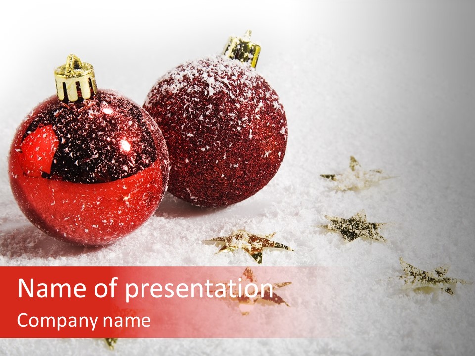 Golden Star Red PowerPoint Template