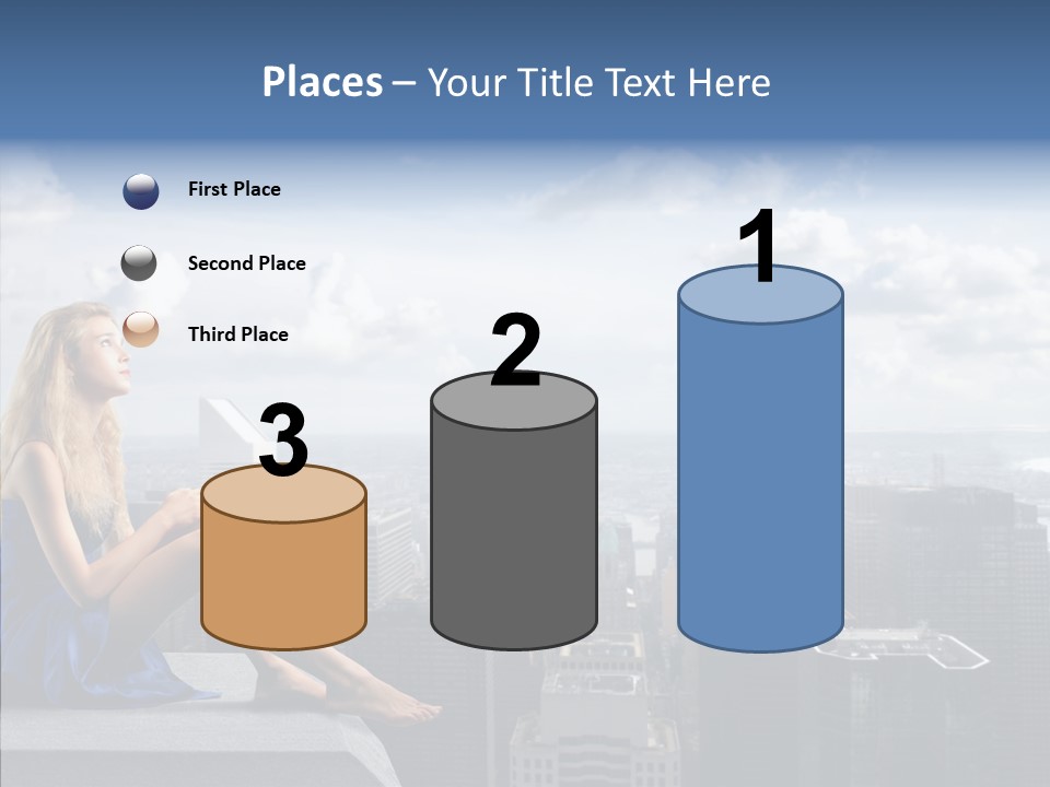 Work Blonde Legs PowerPoint Template