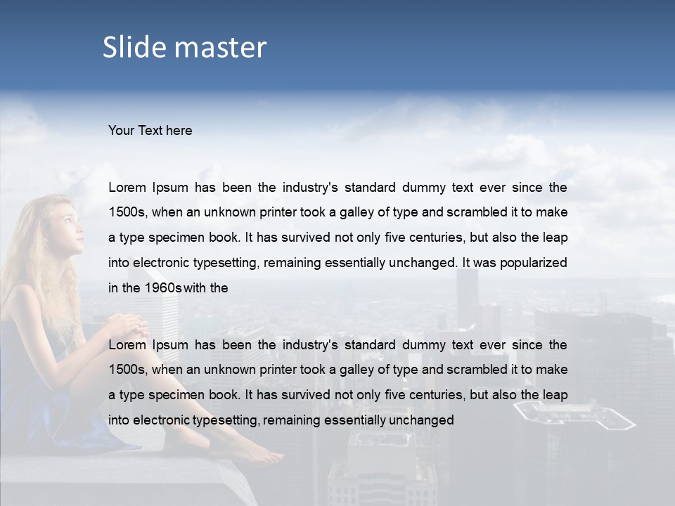 Work Blonde Legs PowerPoint Template