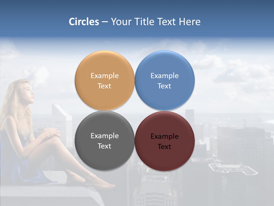 Work Blonde Legs PowerPoint Template