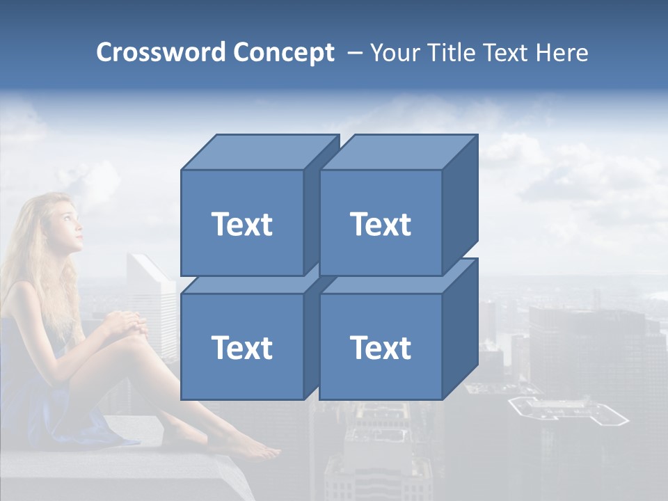 Work Blonde Legs PowerPoint Template