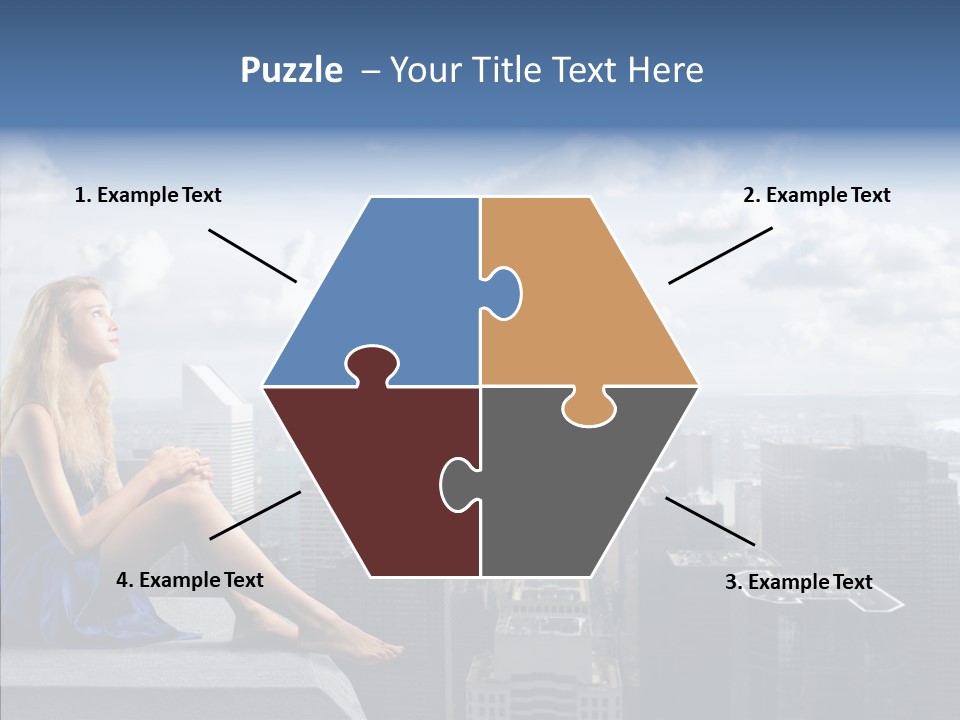 Work Blonde Legs PowerPoint Template