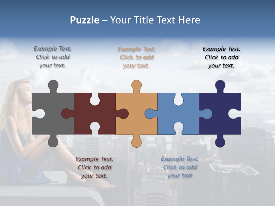 Work Blonde Legs PowerPoint Template