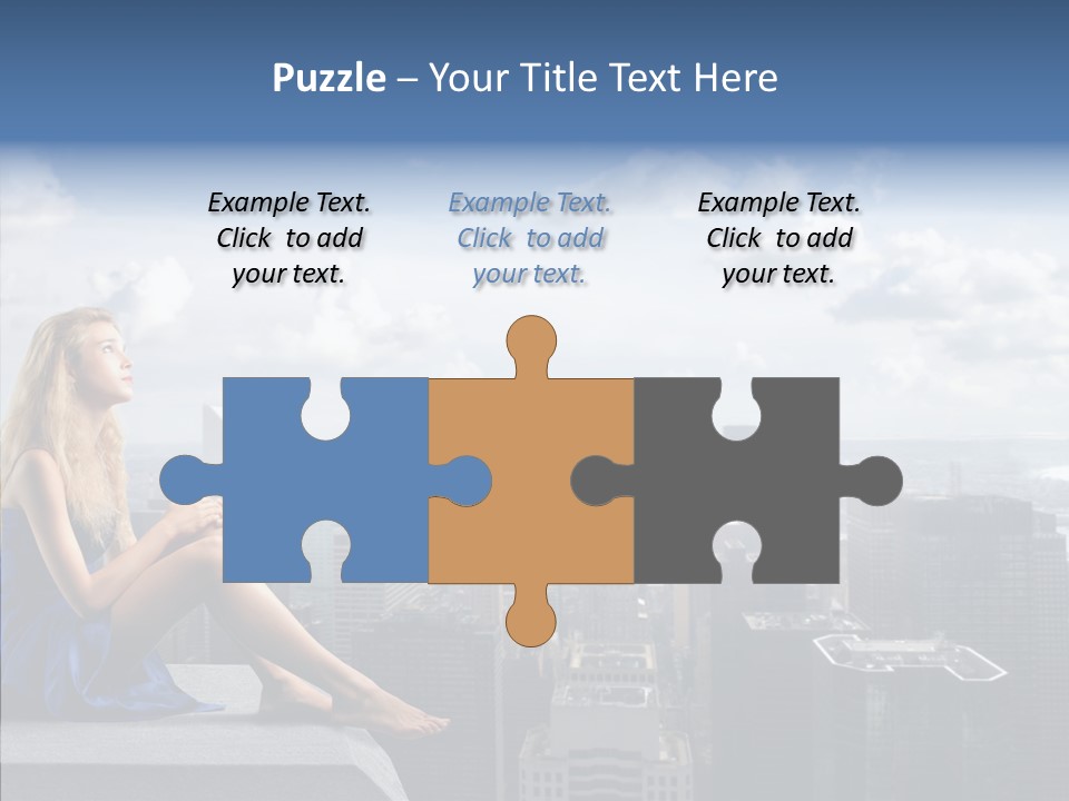 Work Blonde Legs PowerPoint Template