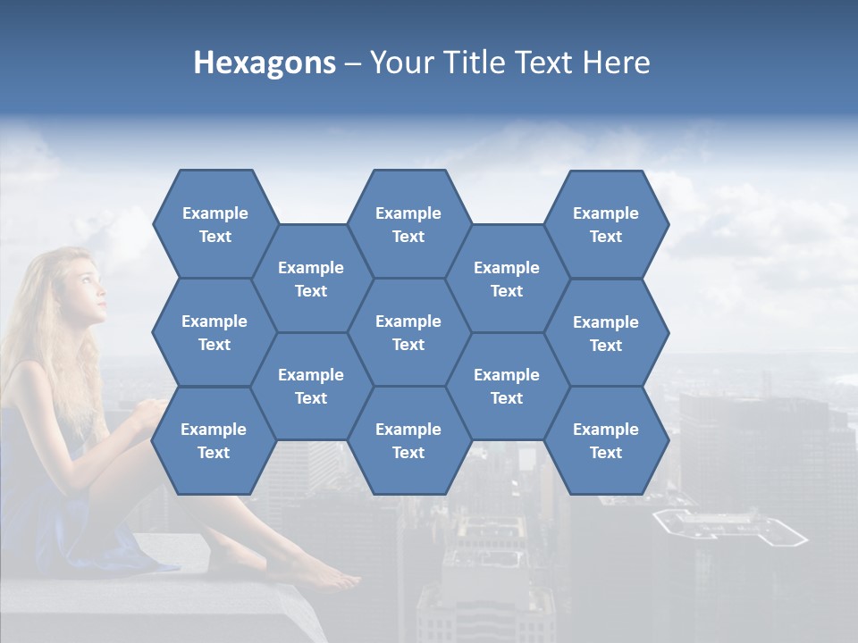 Work Blonde Legs PowerPoint Template