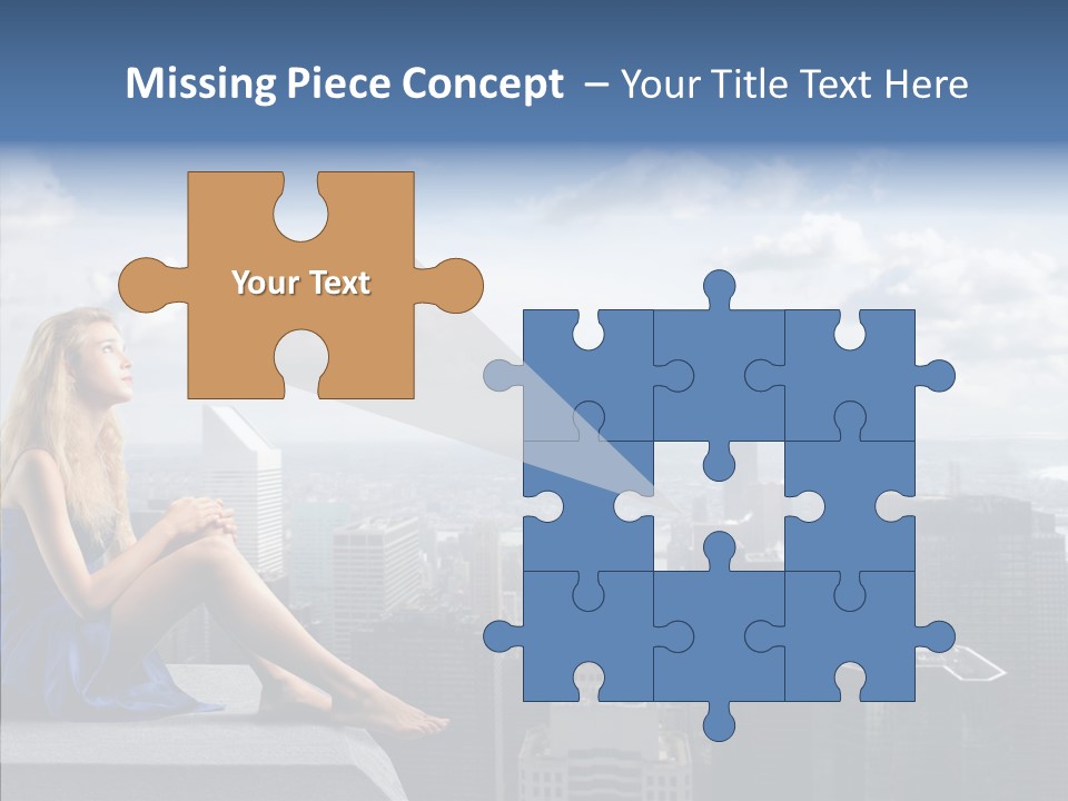 Work Blonde Legs PowerPoint Template