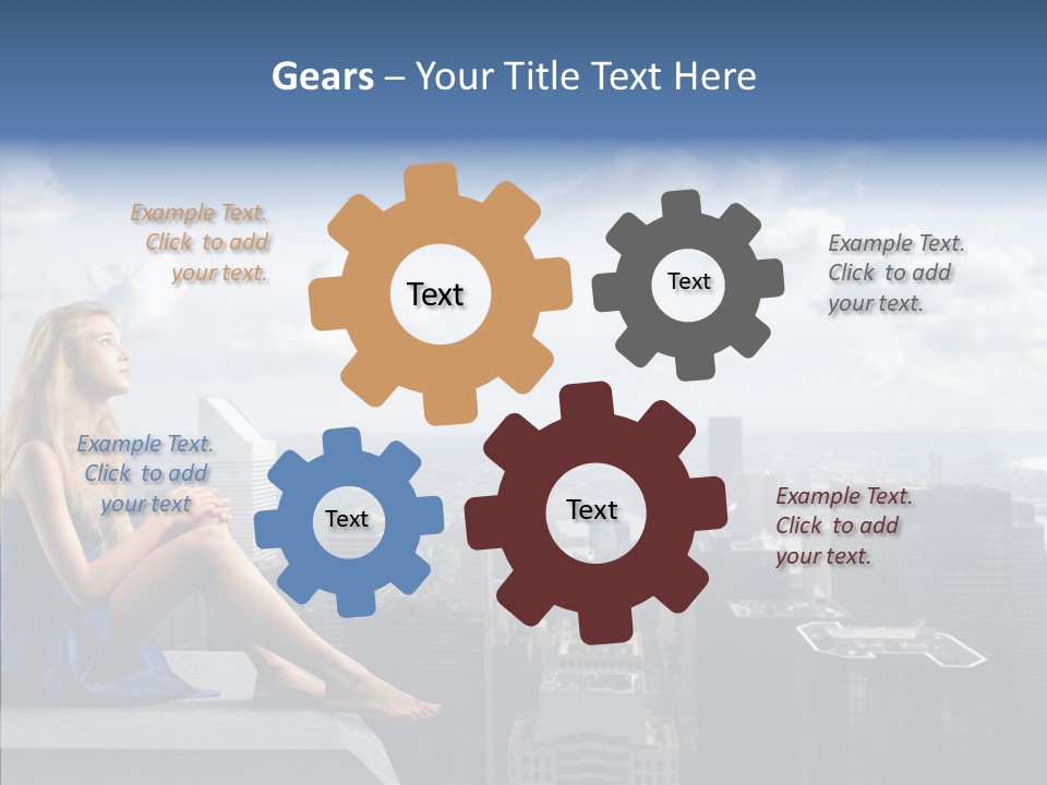 Work Blonde Legs PowerPoint Template