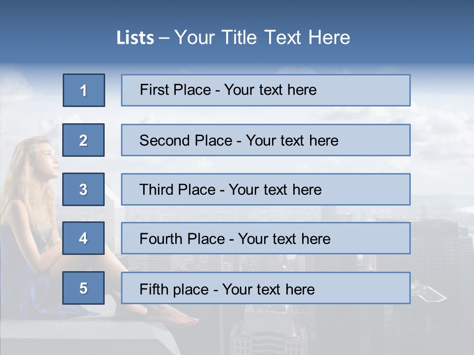 Work Blonde Legs PowerPoint Template