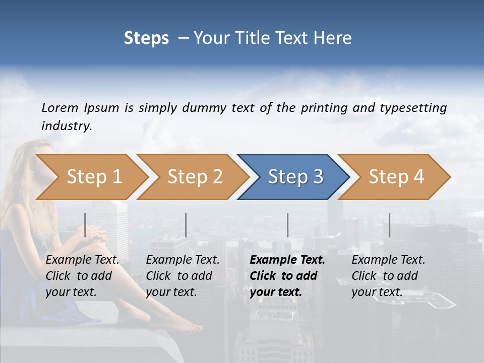 Work Blonde Legs PowerPoint Template