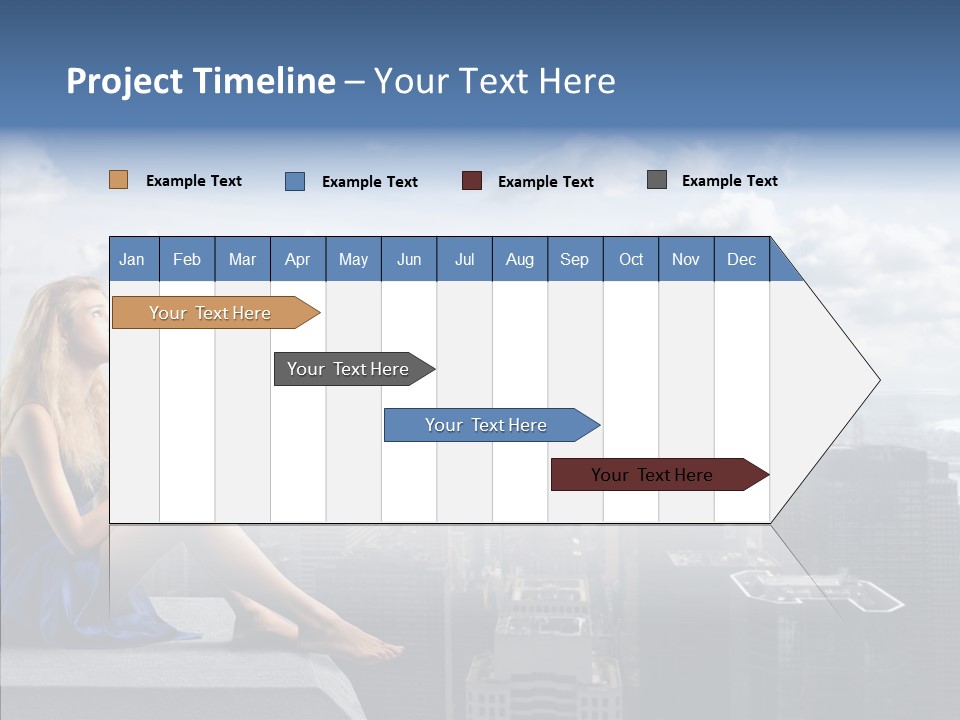 Work Blonde Legs PowerPoint Template