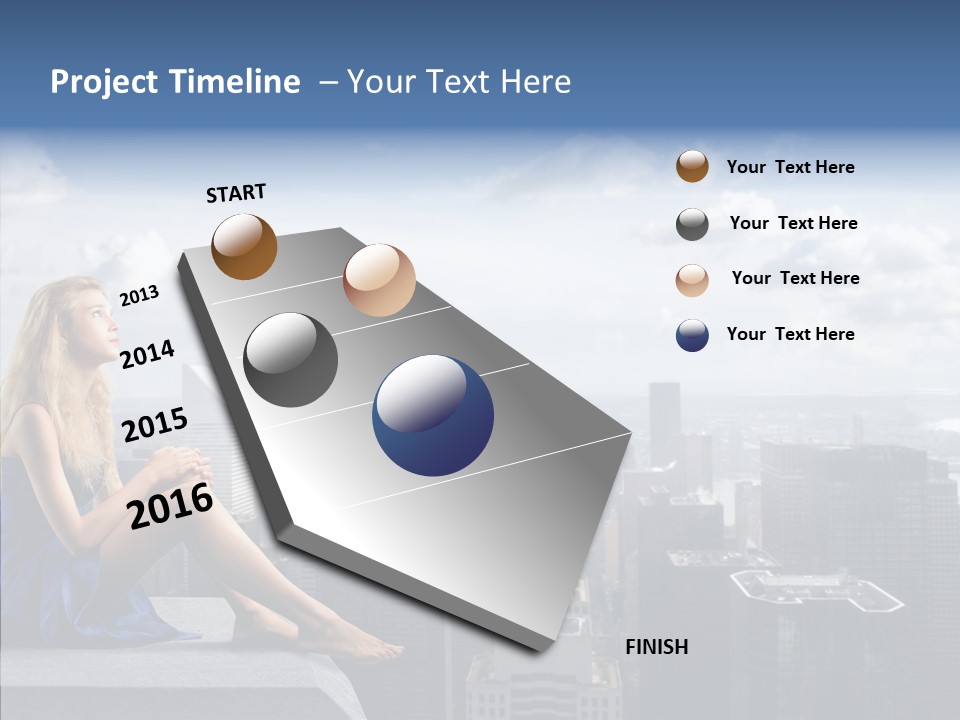 Work Blonde Legs PowerPoint Template