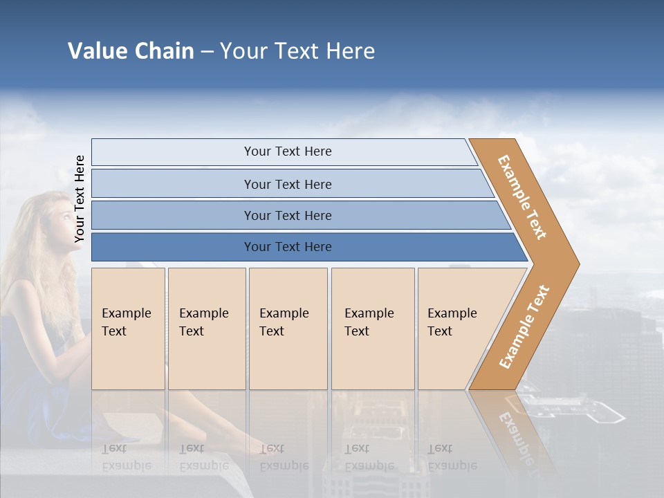 Work Blonde Legs PowerPoint Template