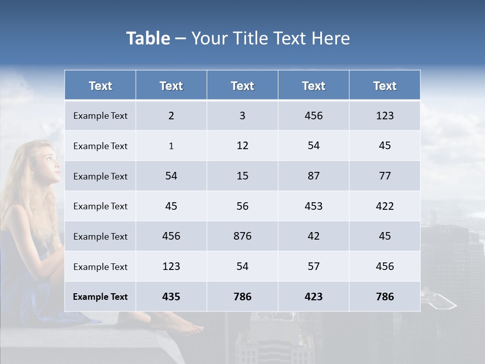 Work Blonde Legs PowerPoint Template