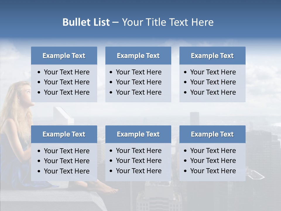 Work Blonde Legs PowerPoint Template