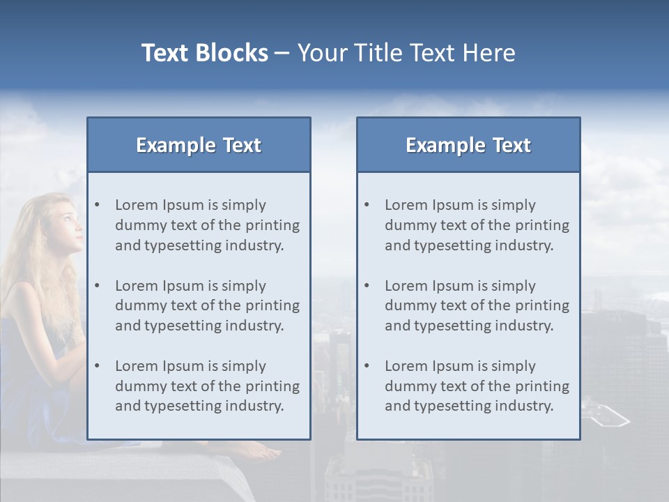 Work Blonde Legs PowerPoint Template