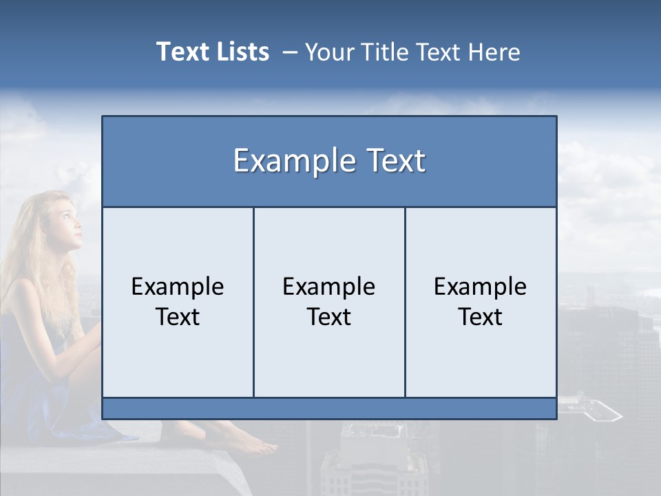 Work Blonde Legs PowerPoint Template