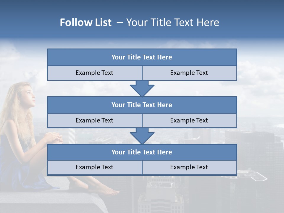 Work Blonde Legs PowerPoint Template