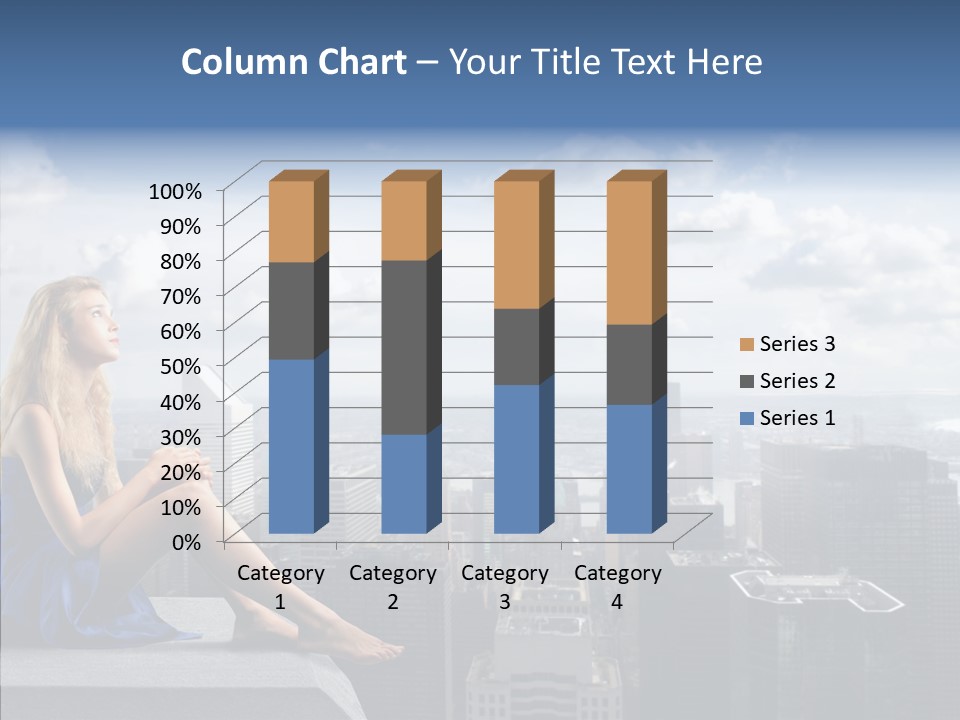 Work Blonde Legs PowerPoint Template